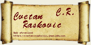 Cvetan Rašković vizit kartica
